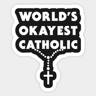 Funny Catholic Rosary Design Sticker